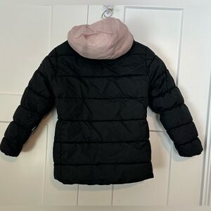 Columbia Girl’s Black Puffer Jacket with Pink Hood M 10/12